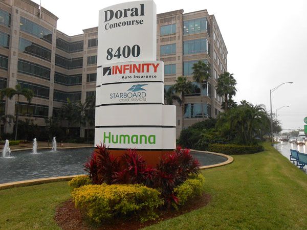 LH26766 - Infinity Insurance - Routed Illuminated Monument Sign Panel